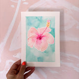 'Pink Hibiscus' Original Artwork