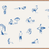 Blue Beach People (Landscape)