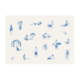 Blue Beach People (Landscape)