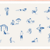 Blue Beach People (Landscape)