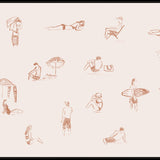 Blush Beach People (Landscape)