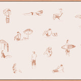 Blush Beach People (Landscape)