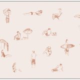 Blush Beach People (Landscape)