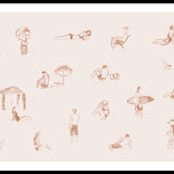Blush Beach People (Landscape)