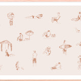 Blush Beach People (Landscape)