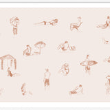 Blush Beach People (Landscape)